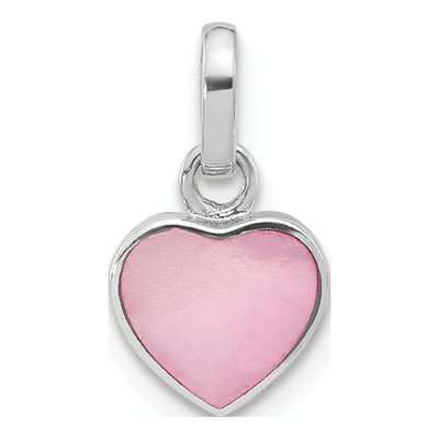 Sterling Silver Mother of Pearl Heart Pendant