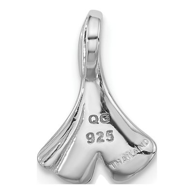Sterling Silver Floral Leaf Charm – view 3
