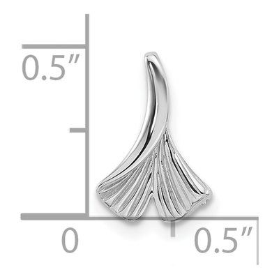 Sterling Silver Floral Leaf Charm – view 4