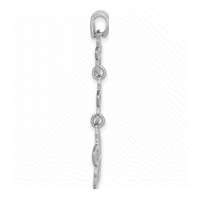 Sterling Silver Beaded Flower Pendant – view 2