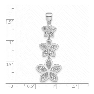 Sterling Silver Beaded Flower Pendant – view 4