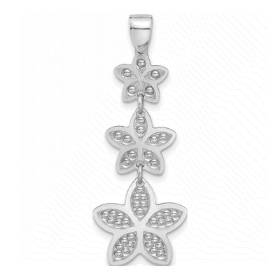 Sterling Silver Beaded Flower Pendant