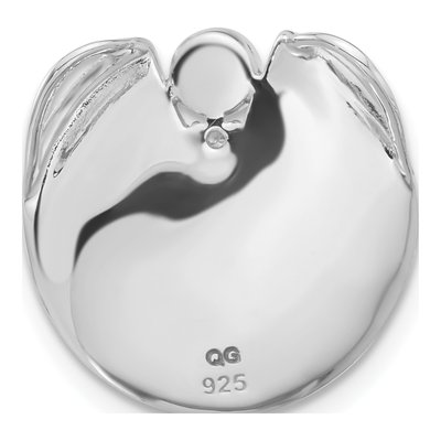 Sterling Silver Freshwater Cultured Pearl Hammered Slide Pendant – view 3