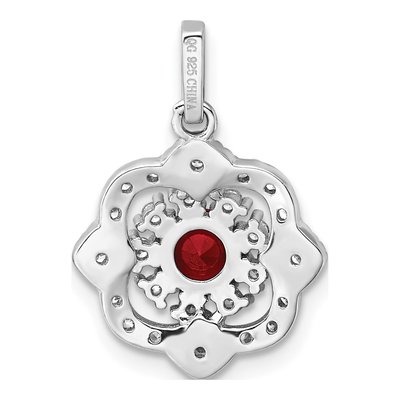 Sterling Silver CZ Vintage Pendant – view 4