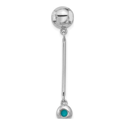 Sterling Silver Turquoise Drop Slide Pendant – view 4