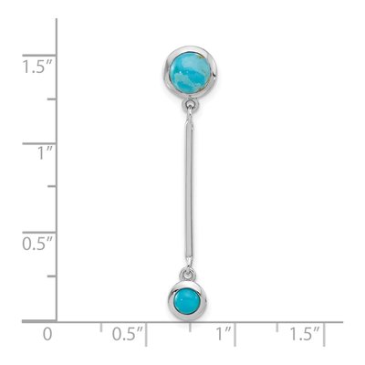 Sterling Silver Turquoise Drop Slide Pendant – view 5