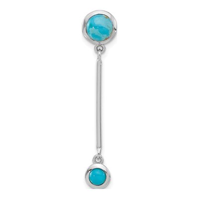 Sterling Silver Turquoise Drop Slide Pendant