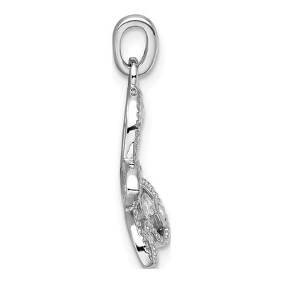Sterling Silver CZ Butterfly Pendant – view 3
