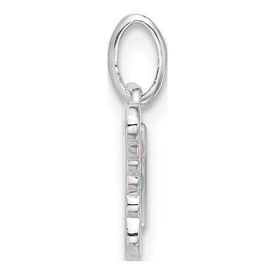 Sterling Silver Girls' Enamel Butterfly Pendant – view 3