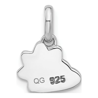 Sterling Silver Girls' Enamel Sun Cloud Pendant – view 4