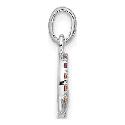 Sterling Silver Crystal Girls' Multi-Color Planet Pendant – view 3