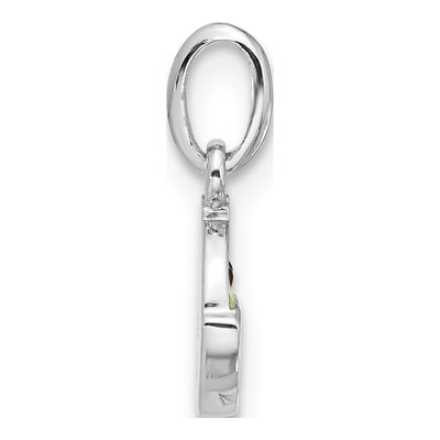 Sterling Silver Enameled Chick Egg Pendant – view 3