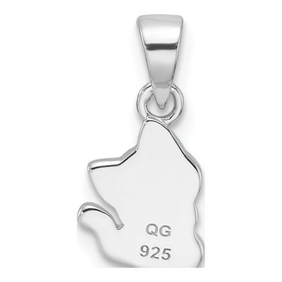 Sterling Silver Enameled Cat for Girls Pendant – view 4