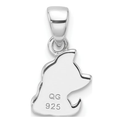 Sterling Silver Kids' Enamel Dog Pendant – view 4