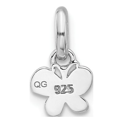 Sterling Silver Girls' Enamel Butterfly Pendant – view 4