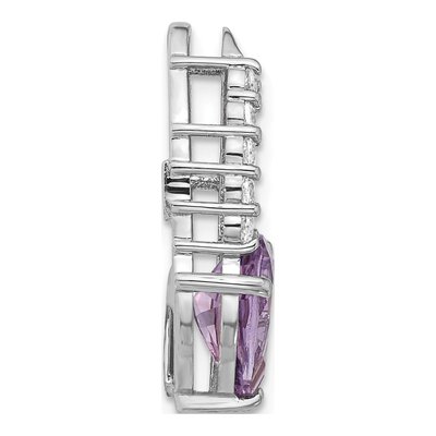 Sterling Silver Amethyst Slide Pendant – view 2