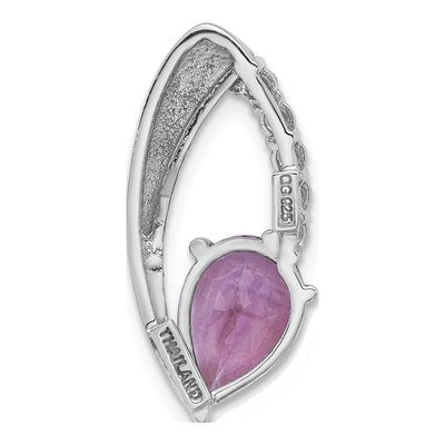 Sterling Silver Amethyst Slide Pendant – view 3