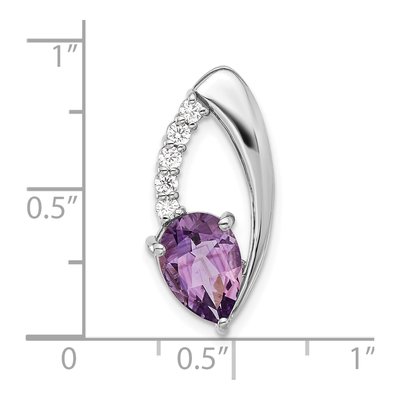Sterling Silver Amethyst Slide Pendant – view 4