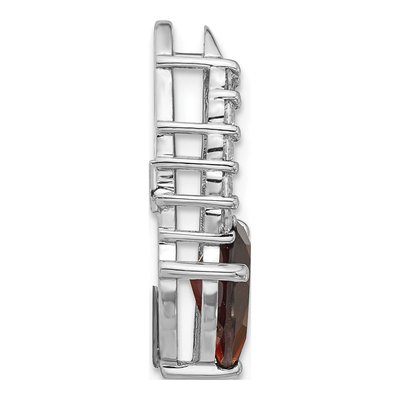 Sterling Silver Garnet & CZ Slide Pendant – view 2