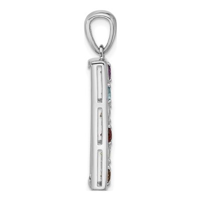 Sterling Silver Rainbow Multi Pendant – view 2