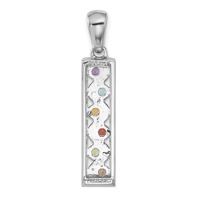 Sterling Silver Rainbow Multi Pendant – view 3