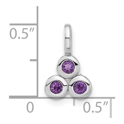 Sterling Silver Amethyst Pendant – view 4