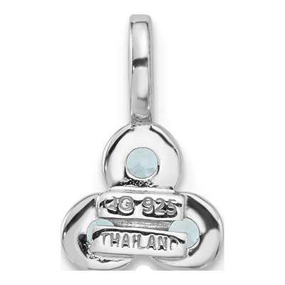 Sterling Silver Swiss Blue Topaz Pendant – view 3