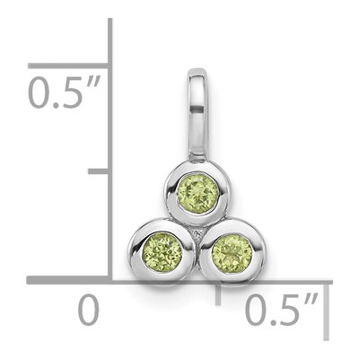 Sterling Silver Peridot Pendant – view 4