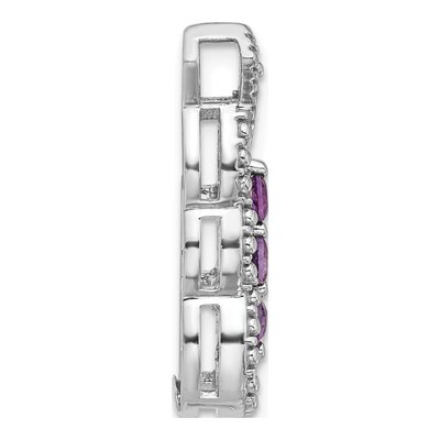 Sterling Silver Amethyst Slide Pendant – view 2