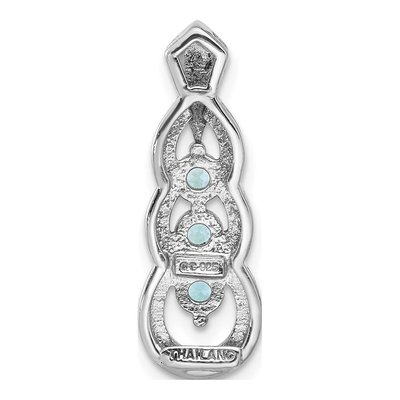 Sterling Silver Swiss Blue Topaz Slide Pendant – view 3