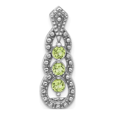Sterling Silver Peridot Slide Pendant