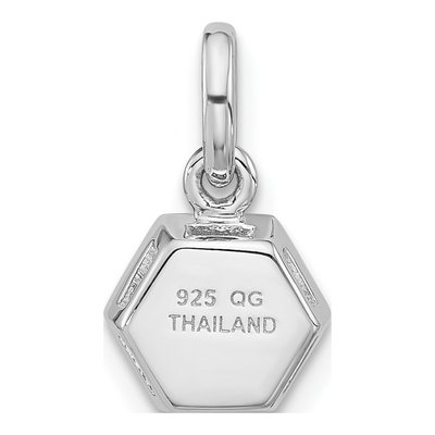 Sterling Silver Citrine Solitaire Pendant – view 3