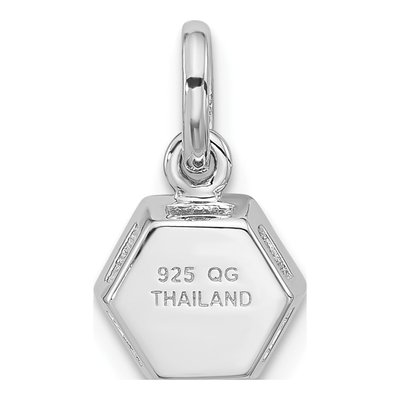 Sterling Silver Peridot Solitaire Pendant – view 3