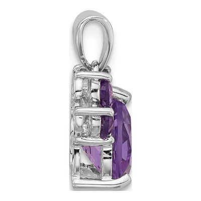 Sterling Silver Amethyst Paw Pendant – view 3