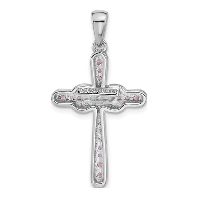 Sterling Silver Amethyst Infinity Cross Pendant – view 3