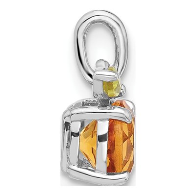 Sterling Silver Citrine & Peridot Pendant – view 2