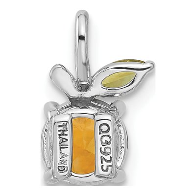 Sterling Silver Citrine & Peridot Pendant – view 3