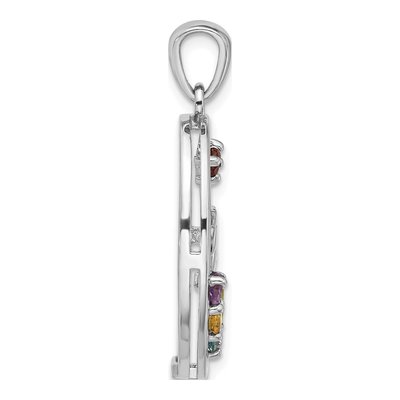 Sterling Silver Amethyst & Citrine Rainbow Bird Pendant – view 2