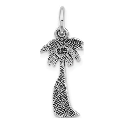 Sterling Silver Palm Tree Surfboard Pendant – view 3
