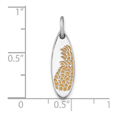 Sterling Silver Pineapple Surfboard Pendant – view 4