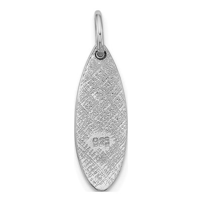 Sterling Silver Aloha Surfboard Pendant – view 3