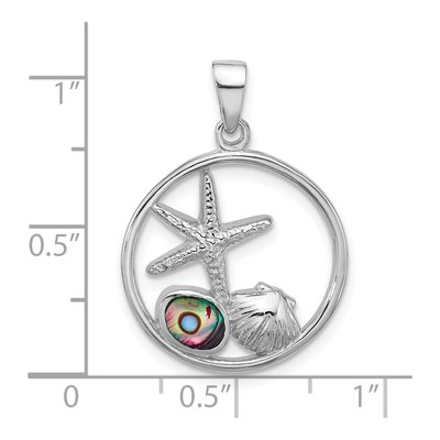 Sterling Silver Paua Shell Starfish Pendant – view 4