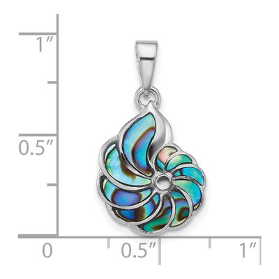 Sterling Silver Abalone Swirl Shell Pendant – view 4