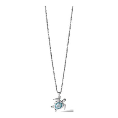 Sterling Silver CZ Turtle Pendant – view 5
