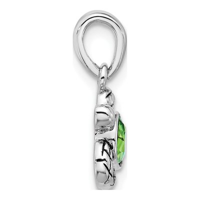 Sterling Silver Crystal Turtle Pendant – view 2