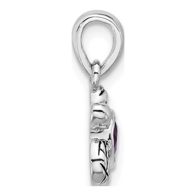 Sterling Silver Crystal Turtle Pendant – view 2
