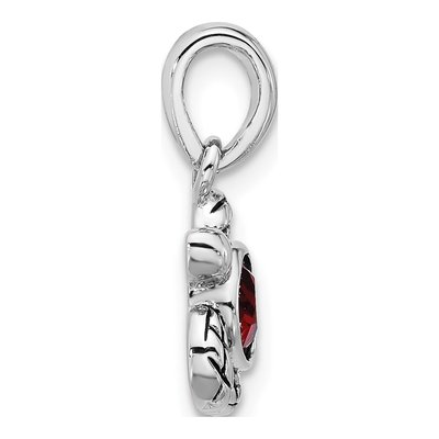 Sterling Silver Crystal Turtle Pendant – view 2