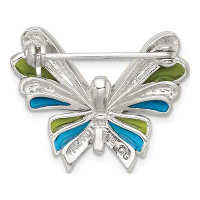 Sterling Silver Marcasite Butterfly Pin – view 4