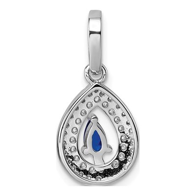 Sterling Silver CZ Teardrop Pendant – view 4