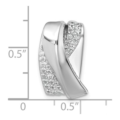 Sterling Silver CZ Slide Pendant – view 5